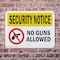 Signmission No Guns Allowed OSHA Security Notice Sign, Plastic, 10in W x 7in L, 2PK OS-2PACK-SN-P-710-L-11614 - alternate 6